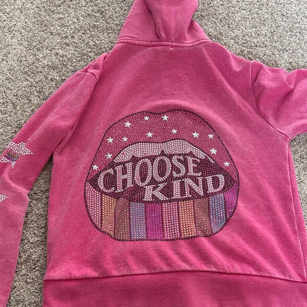 Butter Pink 'Choose Kind' Kids Hoodie